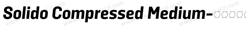 Solido Compressed Medium字体转换